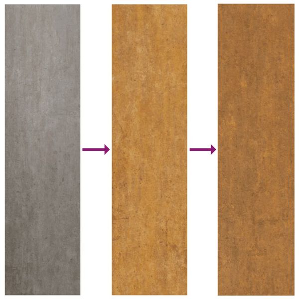 vidaXL Décorations murales jardin 3 pcs 105x55 cm design du soleil