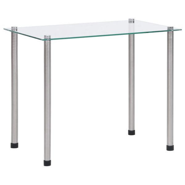 vidaXL Tables gigognes 3 pcs Transparent Verre trempé