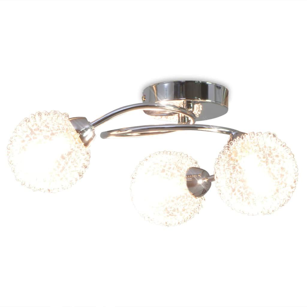 vidaXL Plafonnier avec 3 ampoules LED G9 120 W