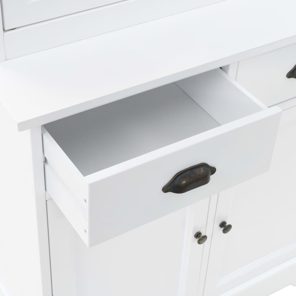 vidaXL Vaisselier avec 4 portes MDF et Bois de pin 80x40x180 cm