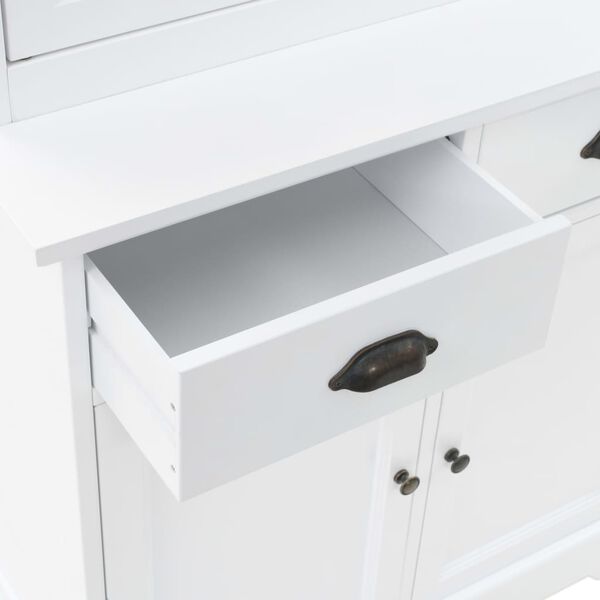 vidaXL Vaisselier avec 4 portes MDF et Bois de pin 80x40x180 cm