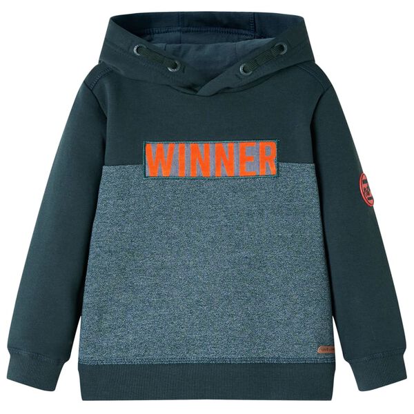 Sweatshirt à capuche pour enfants vert foncé 92