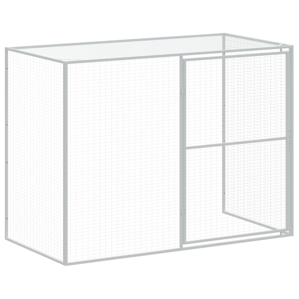 vidaXL Niche pour chien avec cour gris clair 214x1069x181 cm