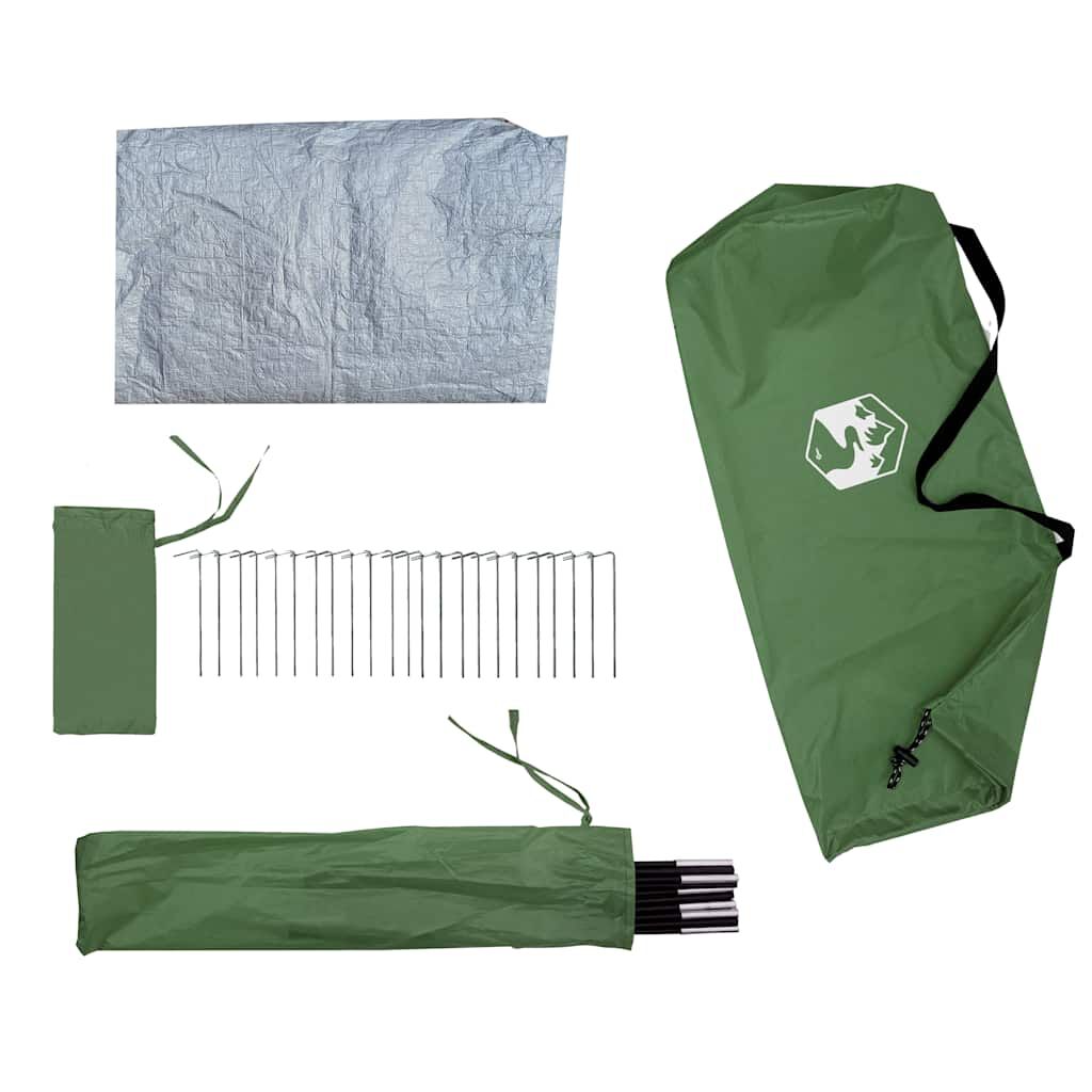 vidaXL Tente de camping tipi 4 personnes vert imperméable