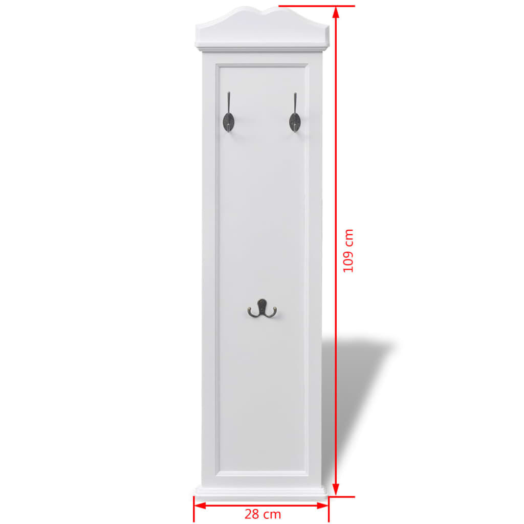 vidaXL Portemanteaux 2 pcs Blanc