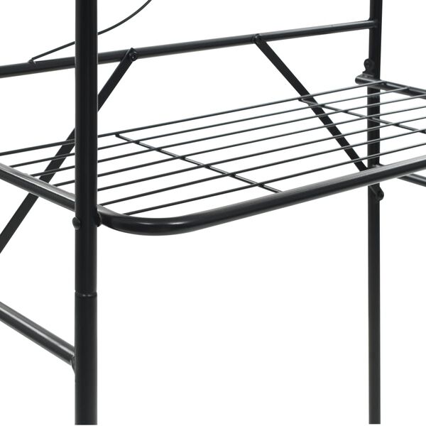 vidaXL Étagère de toilette Noir 60x33x174 cm
