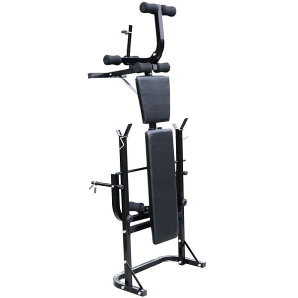 vidaXL Banc de musculation noir