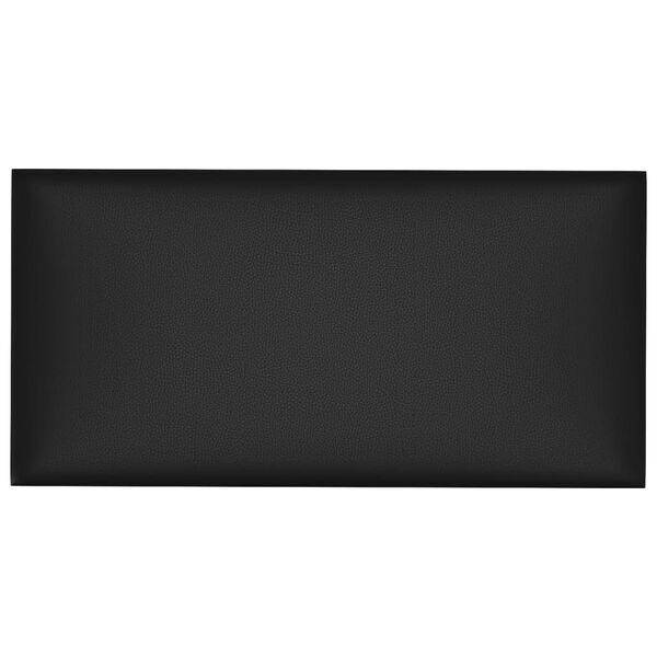 vidaXL Panneaux muraux 12 pcs Noir 60x30 cm Similicuir 2,16 m²