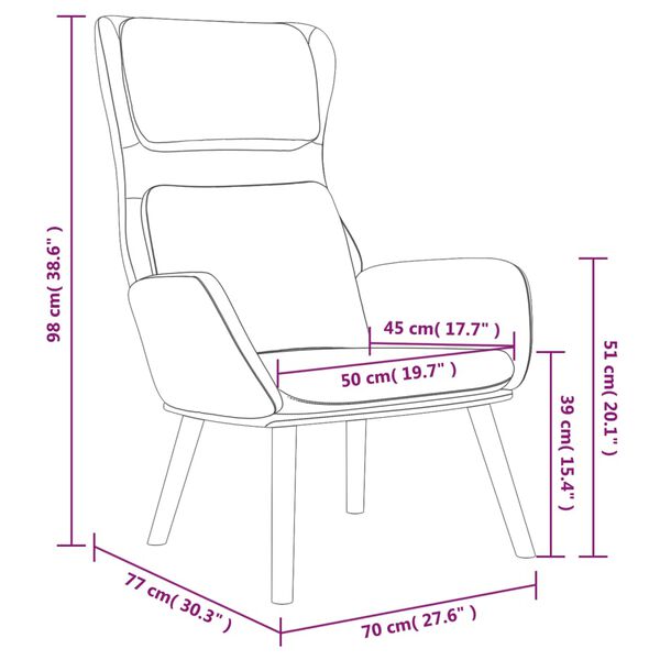 vidaXL Chaise de relaxation Vert clair Velours