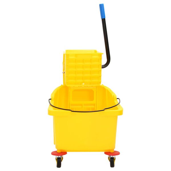 vidaXL Seau à serpillière avec essoreuse et roues jaune 36 L PP