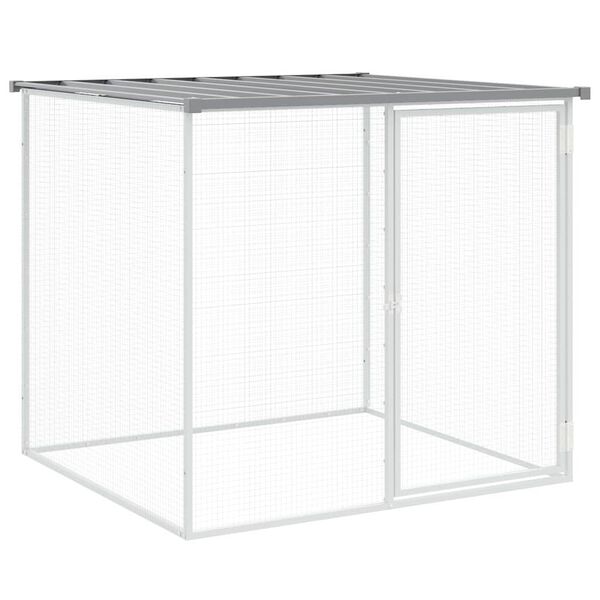 vidaXL Poulailler avec toit gris clair 103x98x90 cm acier galvanisé