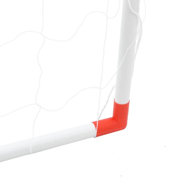 vidaXL But de football pour enfants avec ballons 2 en 1 blanc