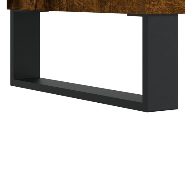 vidaXL Table basse Chêne fumé 60x50x36,5 cm Bois d'ingénierie