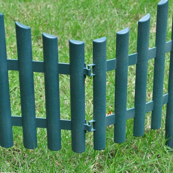 vidaXL Bordures de pelouse 17 pcs 10 m Vert