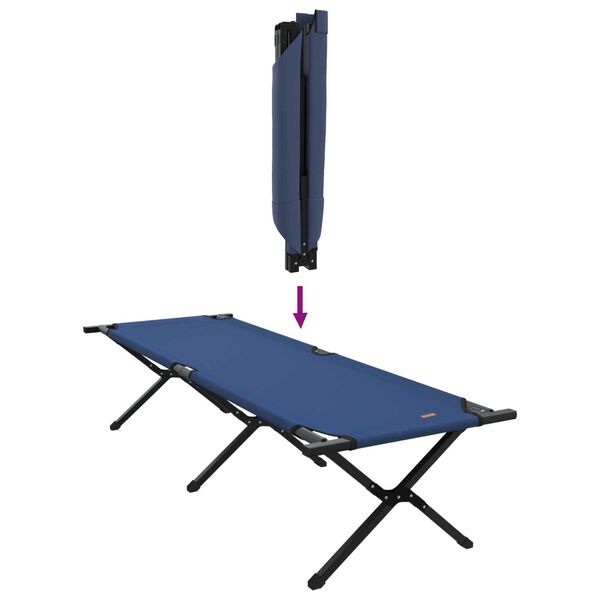 vidaXL Lit de soleil pliant avec sac de transport Bleu en tissu Oxford 600D