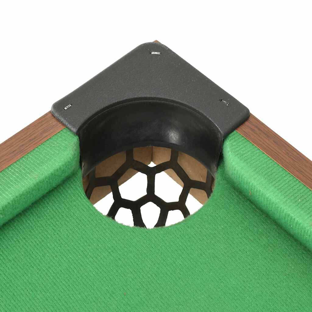 vidaXL Mini table de billard 3 pieds 92x52x19 cm Marron et vert