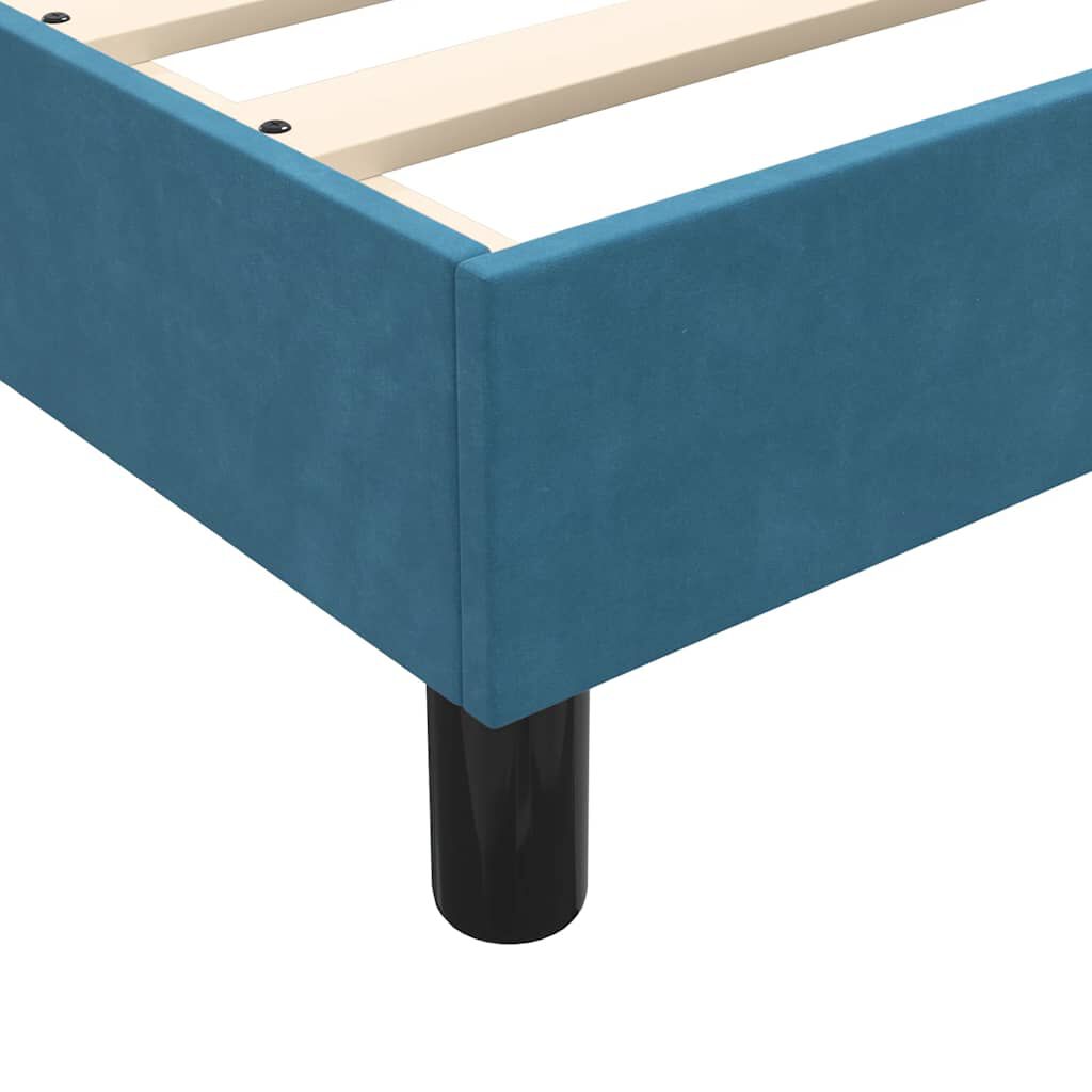 vidaXL Sommier à lattes de lit sans matelas bleu foncé 80x220 cm