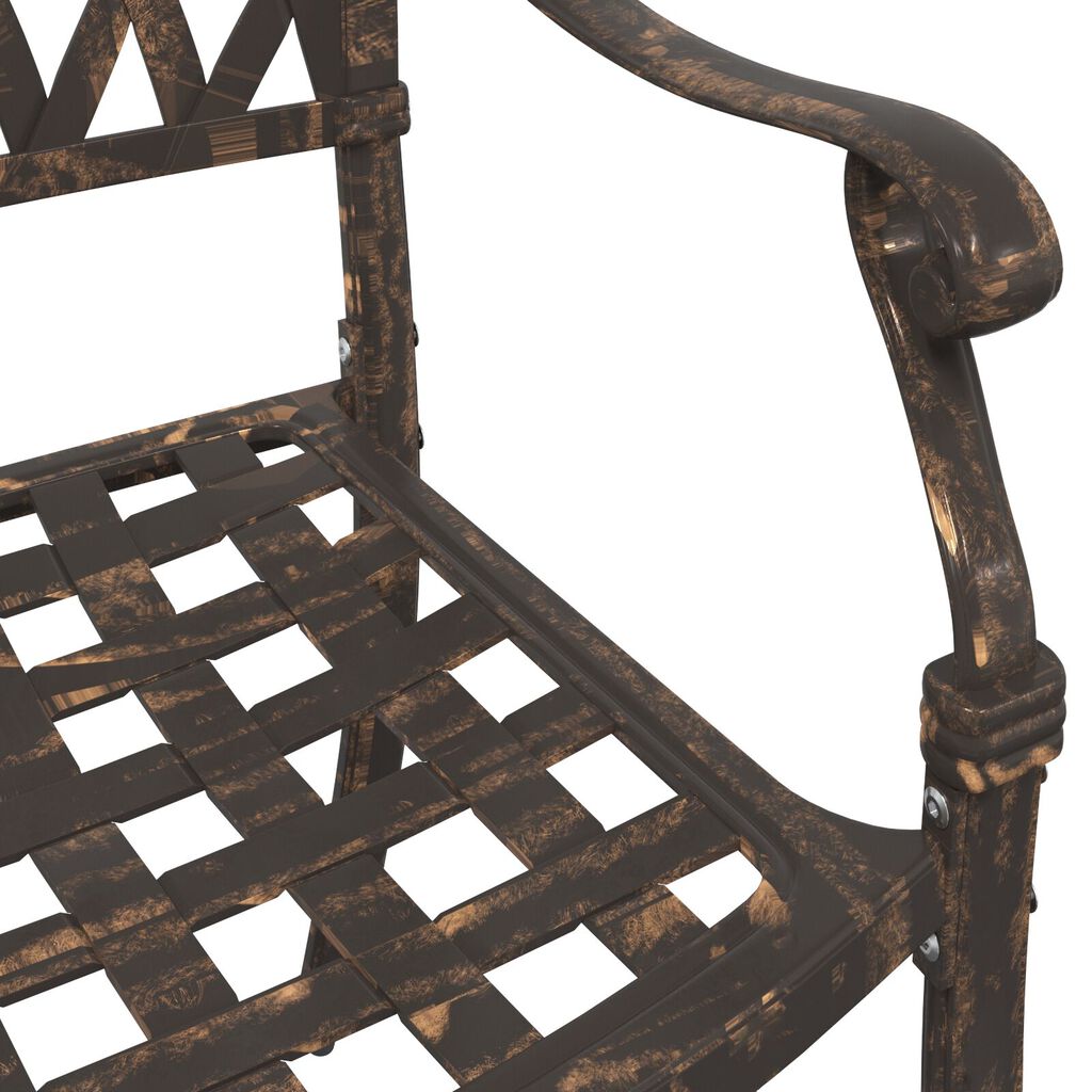 Fauteuils de jardin vidaXL 2 pcs en aluminium bronze