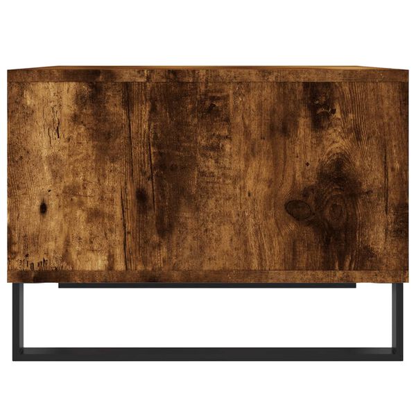 vidaXL Table basse Chêne fumé 60x50x36,5 cm Bois d'ingénierie