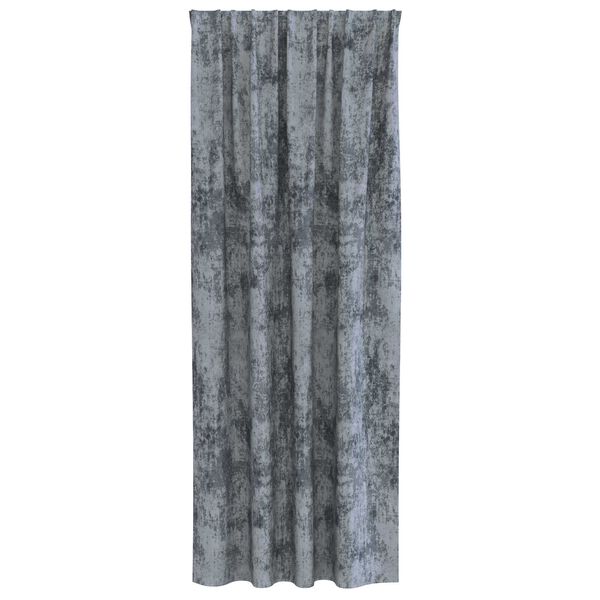 vidaXL Rideaux en velours 2 pcs avec œillets gris argenté 225x140 cm
