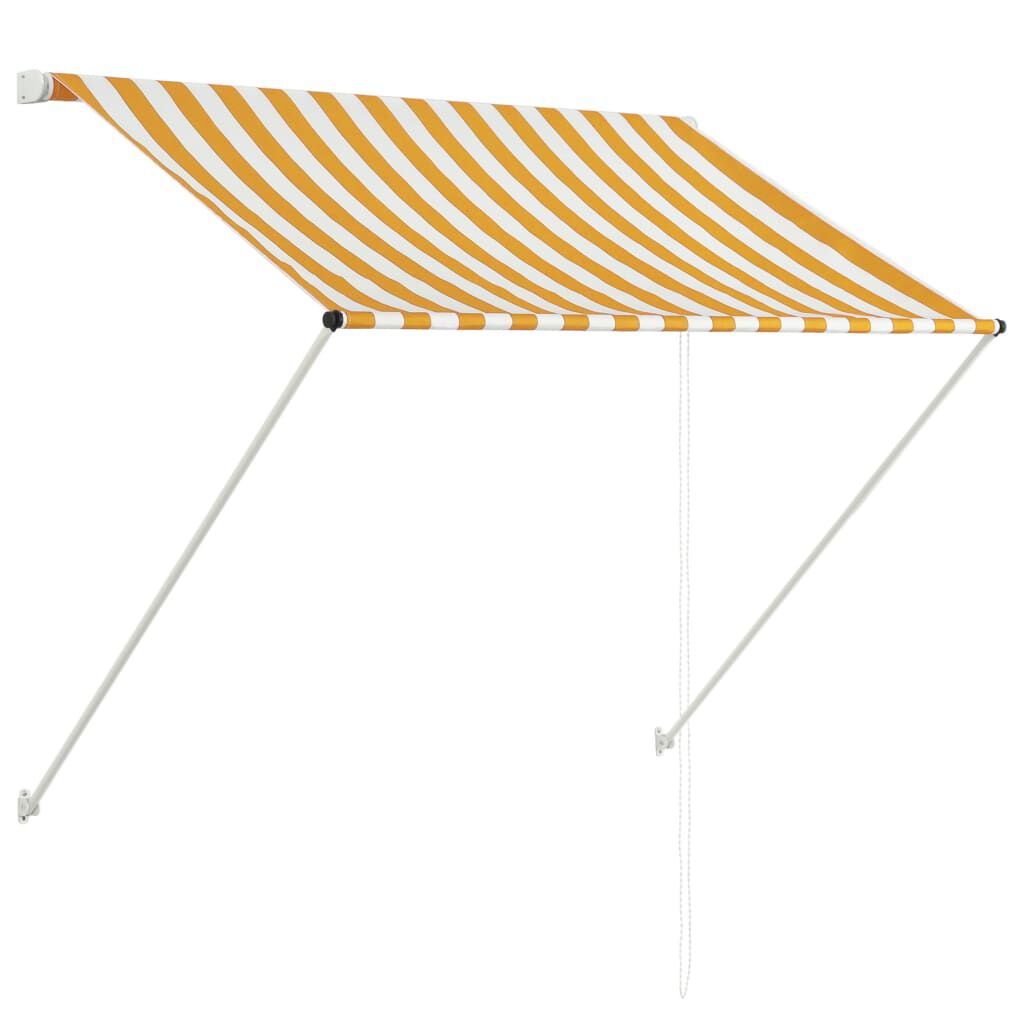 vidaXL Auvent rétractable 100x150 cm Jaune et blanc