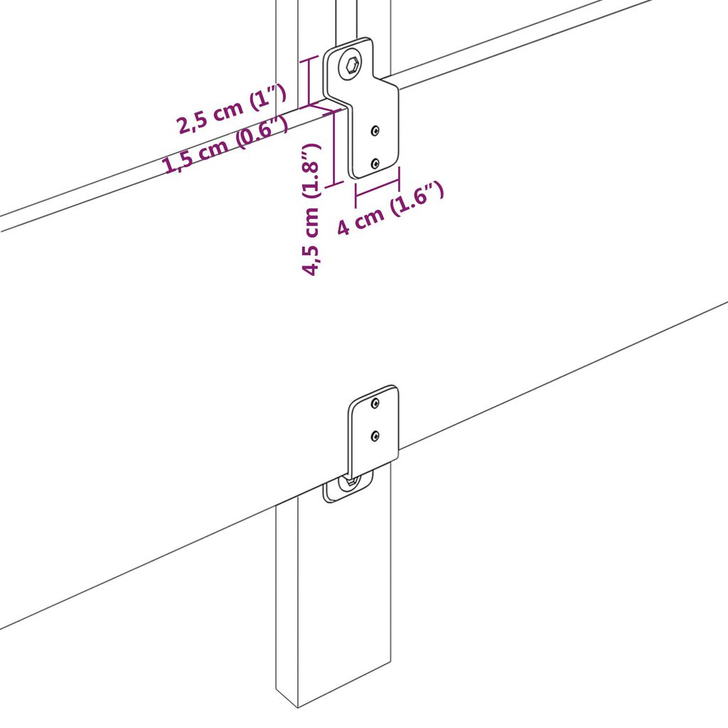 vidaXL Tête de lit Design Lignes Crème 80 cm Tissu