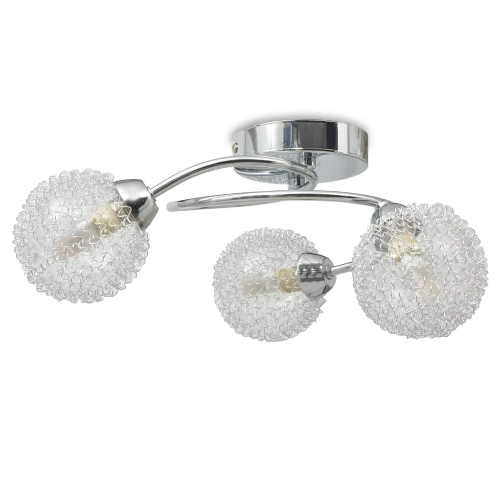vidaXL Plafonnier avec 3 ampoules LED G9 120 W