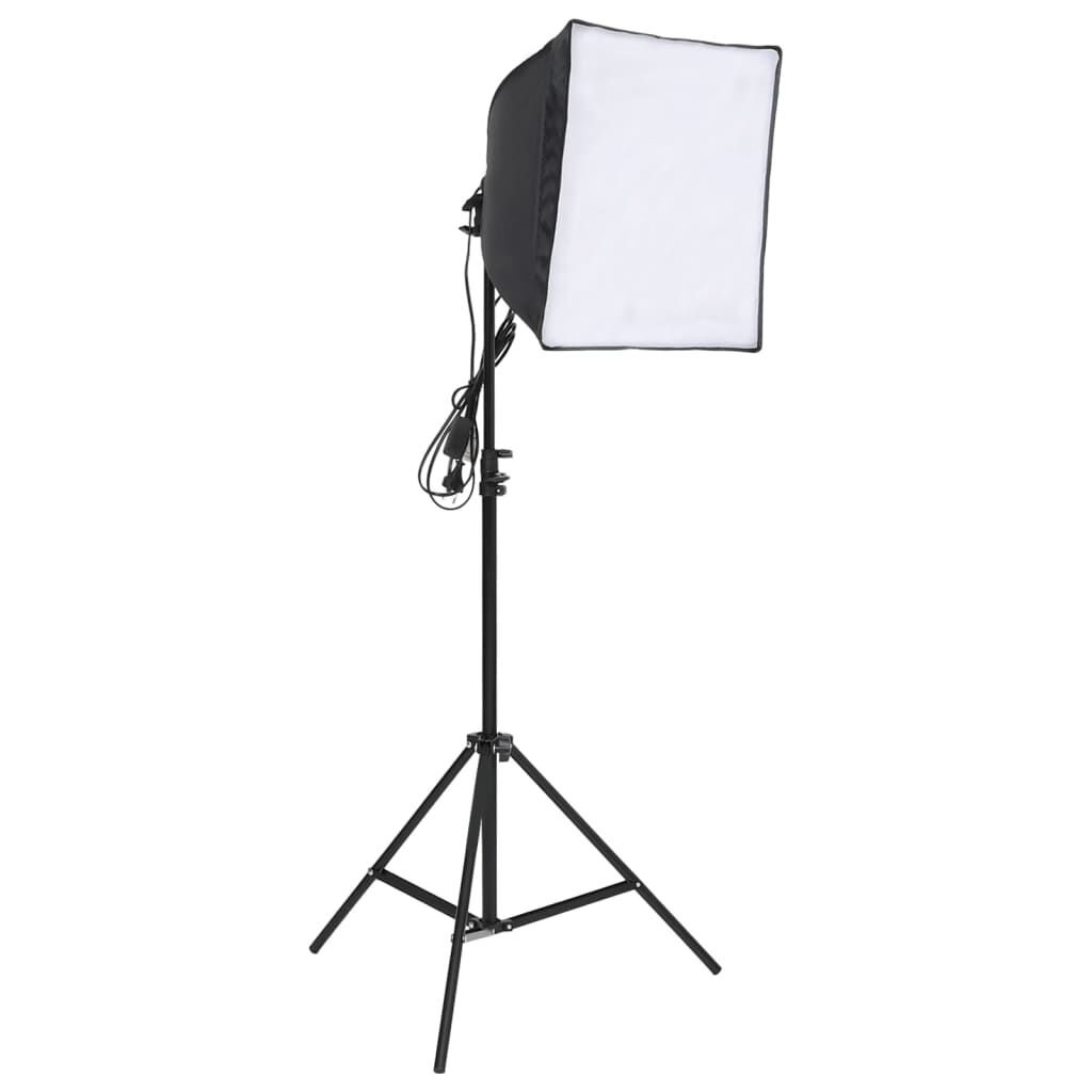 vidaXL Kit de studio photo avec éclairage et toile de fond
