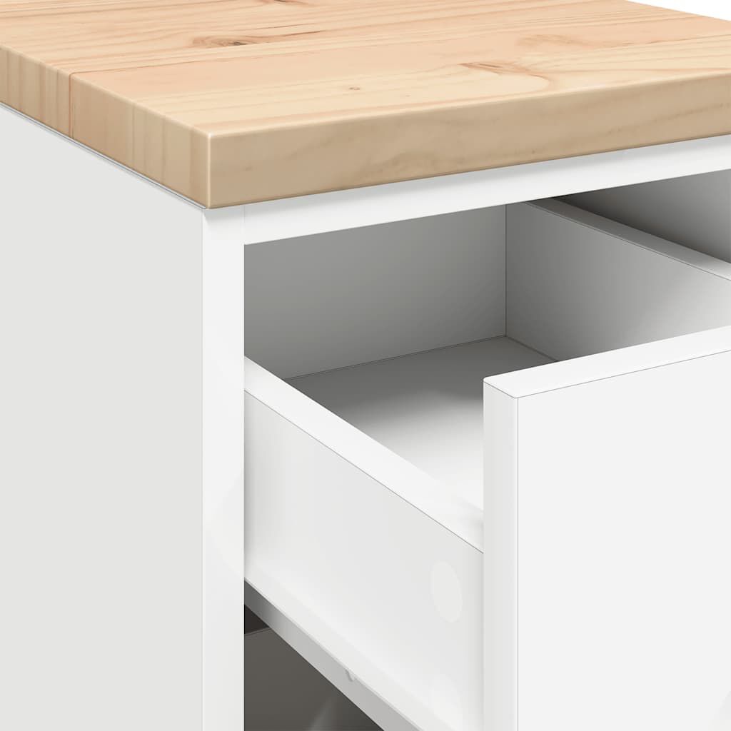 vidaXL Armoire de rangement de garage blanc 30x51x85 cm bois de pin
