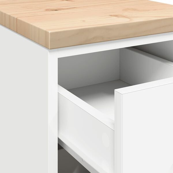 vidaXL Armoire de rangement de garage blanc 30x51x85 cm bois de pin