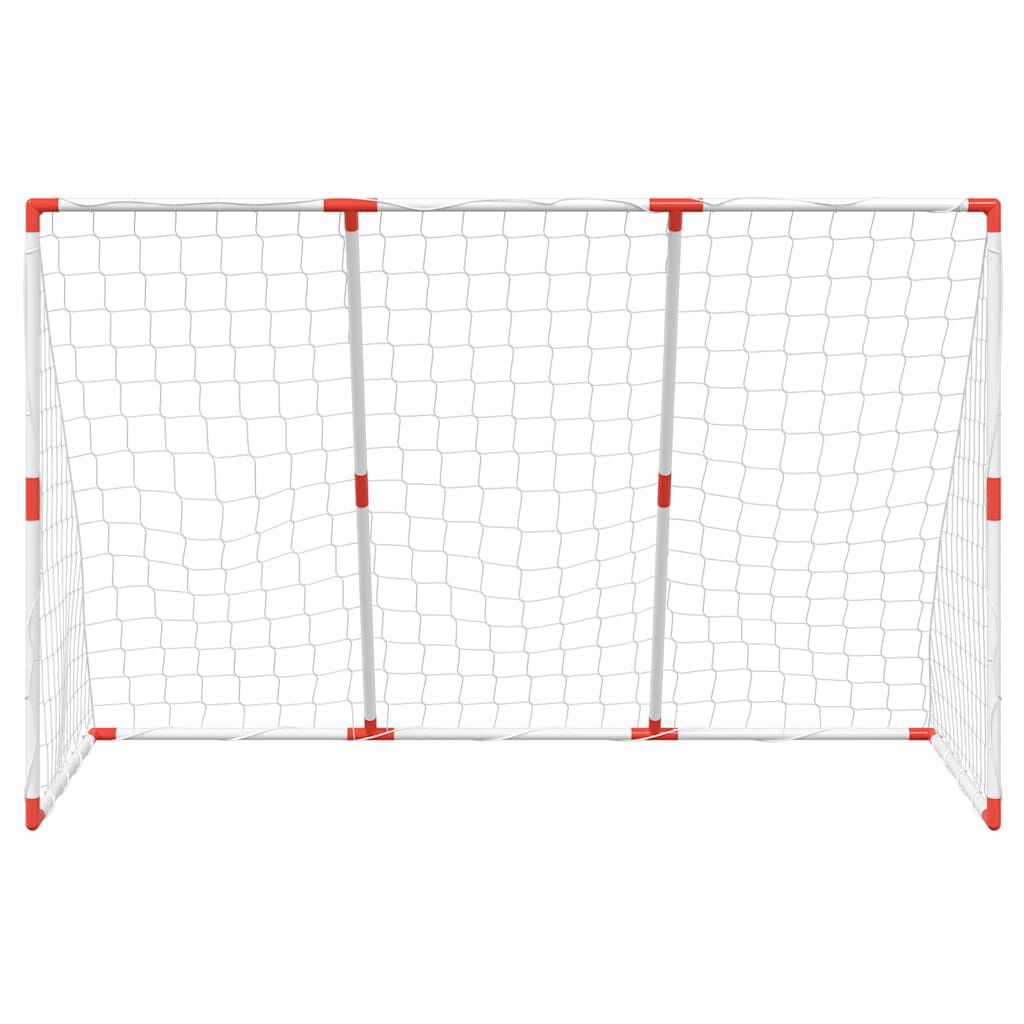 vidaXL But de football pour enfants avec ballons 2 en 1 blanc