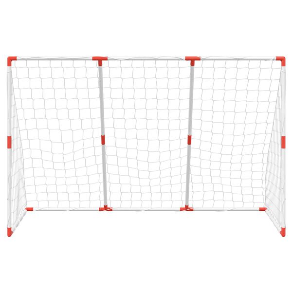 vidaXL But de football pour enfants avec ballons 2 en 1 blanc