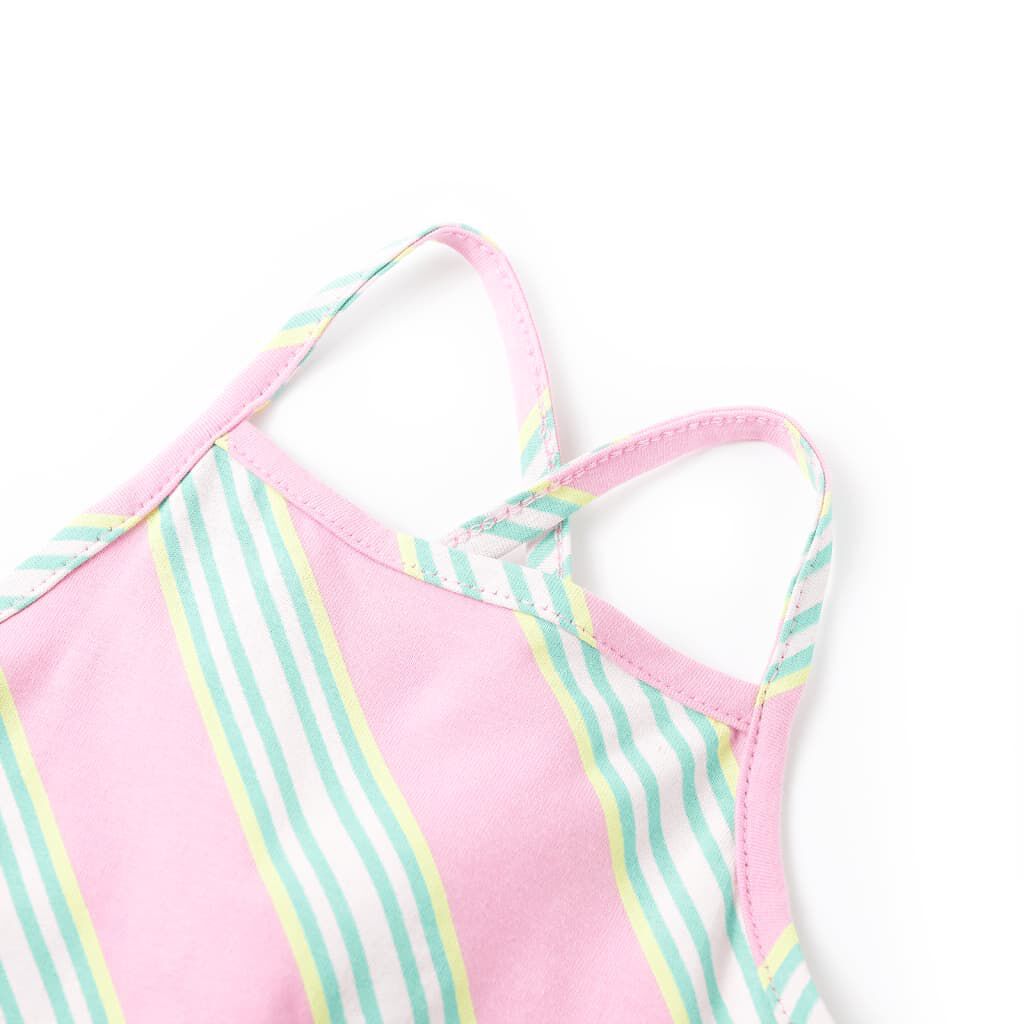 Robe pour enfants avec cordon de serrage sans manches rose 92