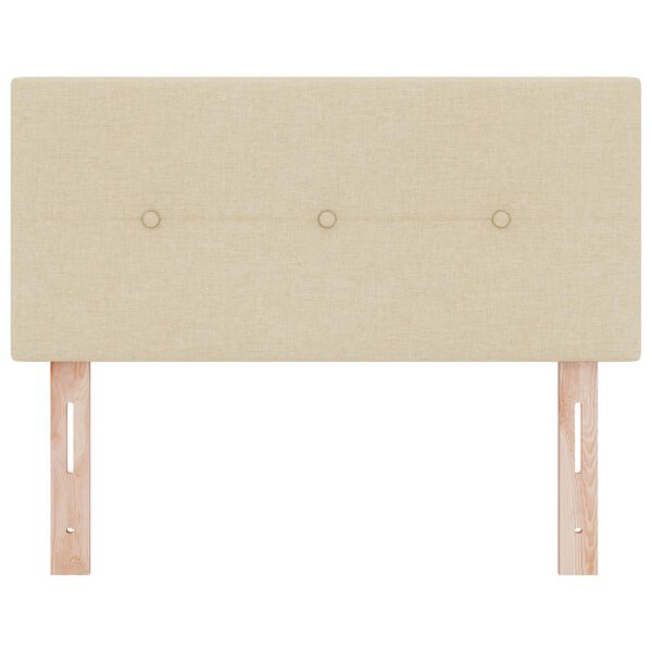 Tête de lit vidaXL Bouton capitonné Crème 80 cm Tissu