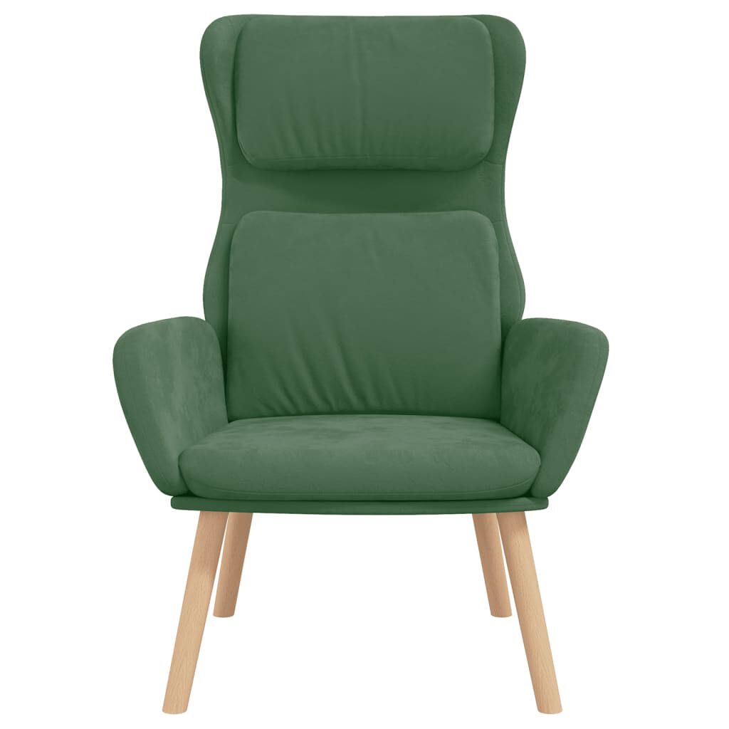 vidaXL Chaise de relaxation Vert clair Velours
