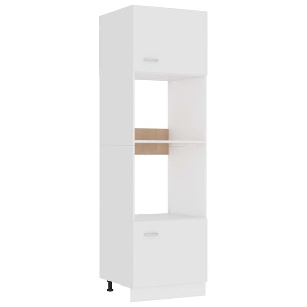 vidaXL Armoire à micro-ondes "Lyon" Blanc Bois d’ingénierie
