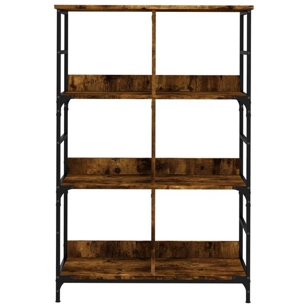 vidaXL Bibliothèque chêne fumé 78,5x33x117,5 cm bois d'ingénierie