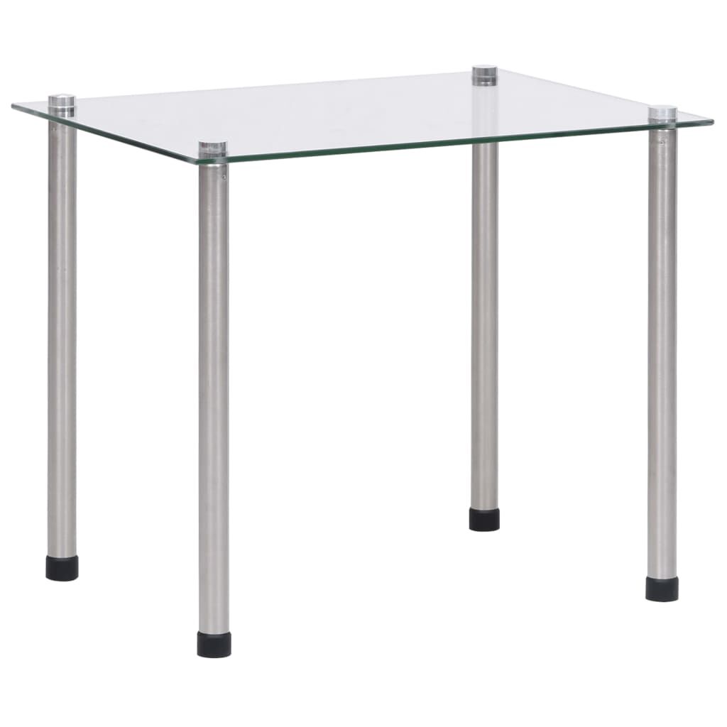 vidaXL Tables gigognes 3 pcs Transparent Verre trempé