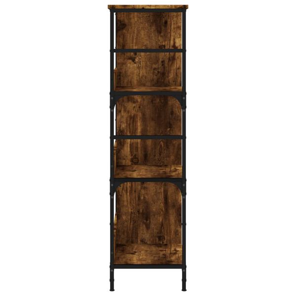 vidaXL Bibliothèque chêne fumé 78,5x33x117,5 cm bois d'ingénierie