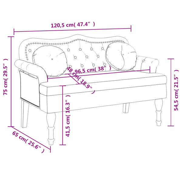 vidaXL Banc avec coussins vert foncé 120,5x65x75 cm velours