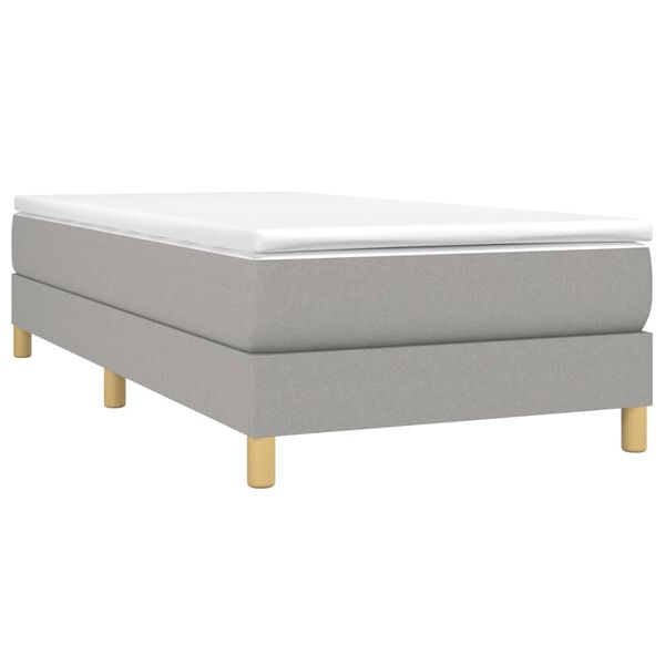 vidaXL Cadre de lit sans matelas gris clair 80x200 cm tissu