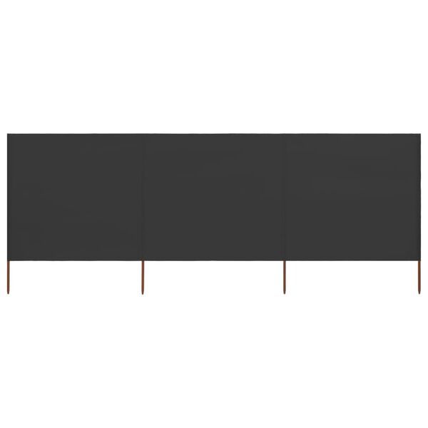 vidaXL Paravent 3 panneaux Tissu 400 x 120 Anthracite