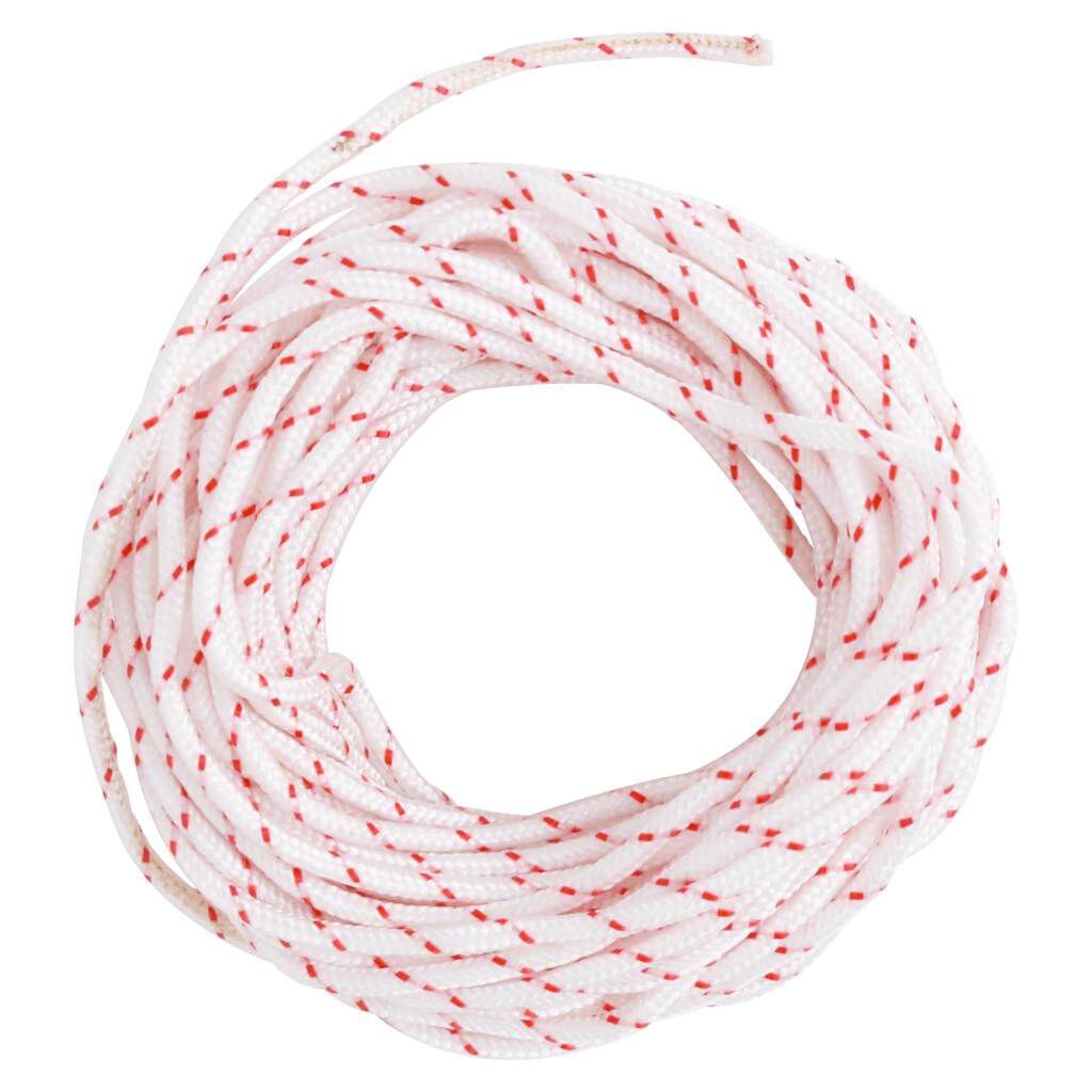 vidaXL Cordon de démarrage à tirer blanc et rouge Ø3 mm 10 m nylon