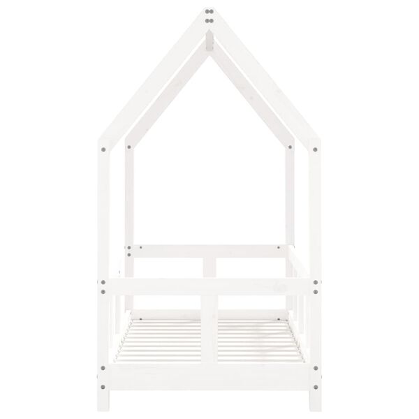vidaXL Cadre de lit pour enfant blanc 70x140 cm bois de pin massif