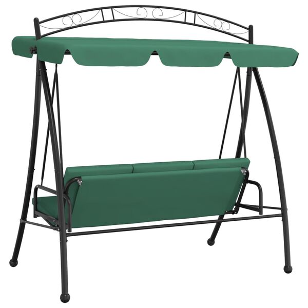 vidaXL Balancelle de jardin avec auvent vert 198 cm tissu et acier