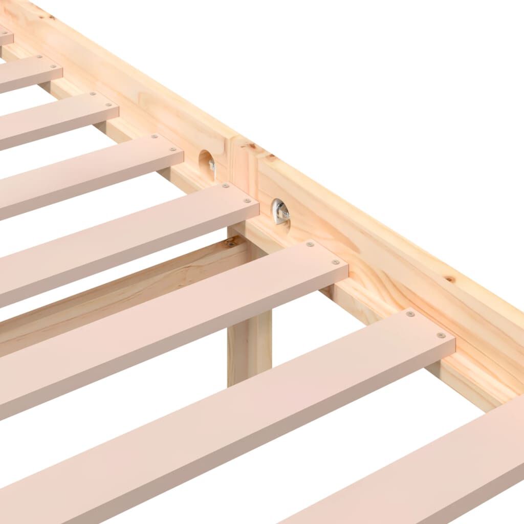 vidaXL Cadre de lit sans matelas bois massif 135x190 cm