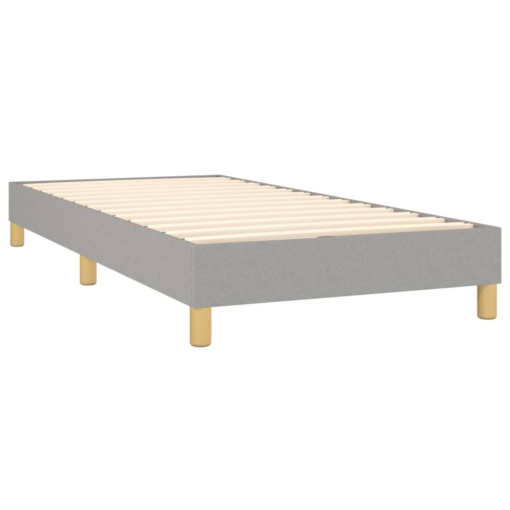vidaXL Cadre de lit sans matelas gris clair 80x200 cm tissu