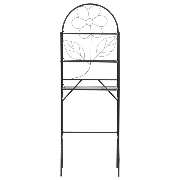 vidaXL Étagère de toilette Noir 60x33x174 cm