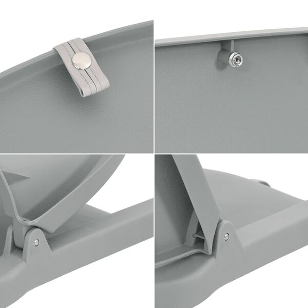 vidaXL Ensemble de sièges de bateau pliables 2 pcs sans coussin gris